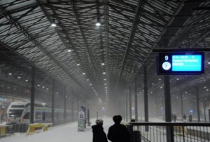 Сбои в расписании поездов и паромов на юге Финляндии после снежной бури