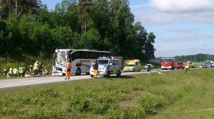 19 человек пострадали из-за ДТП на юге Швеции