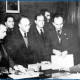 Валленберг (справа) с коллегами, Будапешт, 1944. Фото: сайт "Год Валленберга"