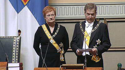 Тарья Халонен и Саули Ниинистё, фото "Юле"