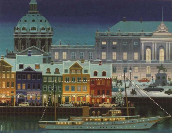 Рождественская открытка, Дания, середина 20века, фото сайта "датская история"
