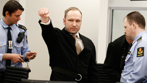 Брейвик на начавшемся суде, фото "Сканпикс"