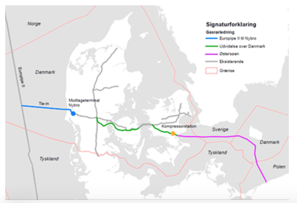 Власти Дании разрешили строительство датско-польского газопровода в водах Дании