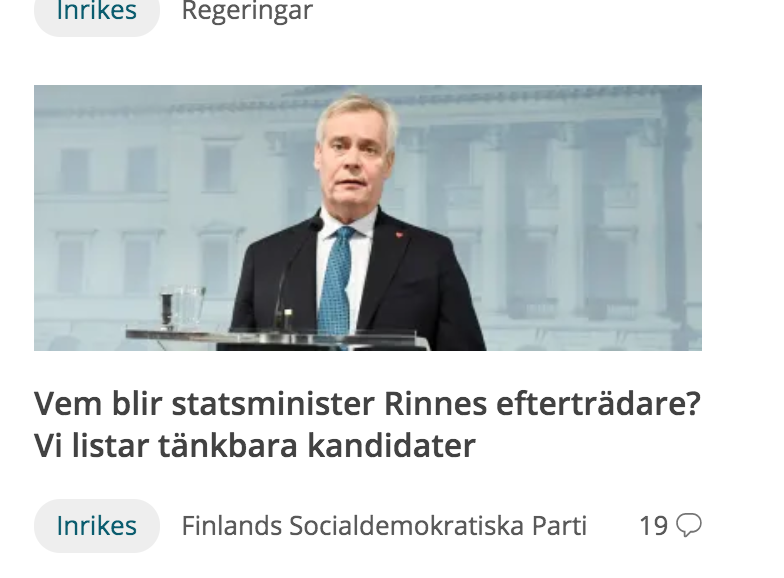 Премьер-министр Финляндии ушел в отставку на фоне трудового конфликта в стране