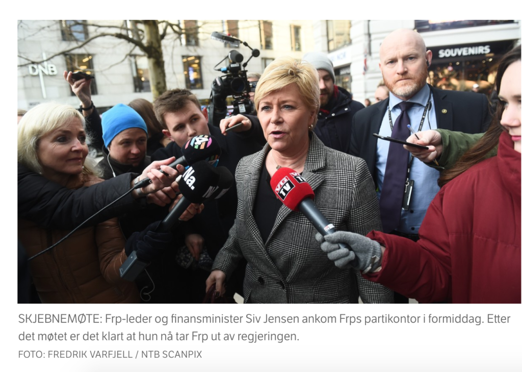 Партия прогресса вышла из состава правительства Норвегии из-за приема женщины террористов ИГ