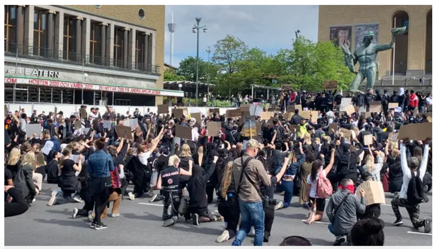 Стычка с полицией возникла в Гетеборге во время демонстрации в поддержку Black lives matter