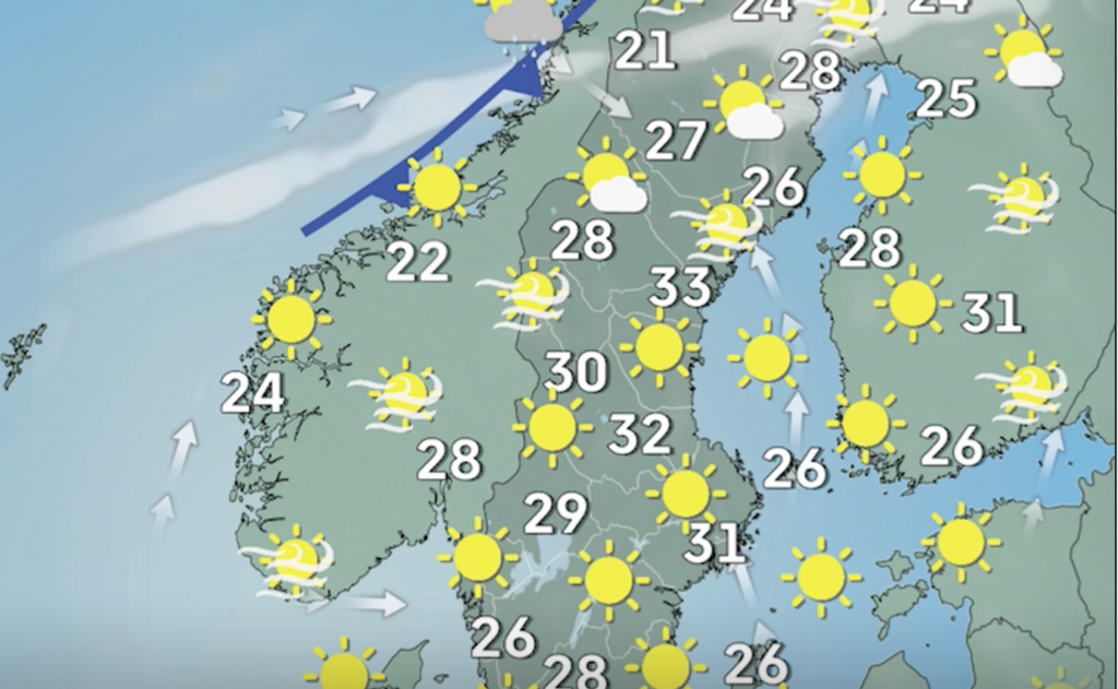 Июнь 2020 года стал рекордно теплым в Центральной Швеции - метеорологи