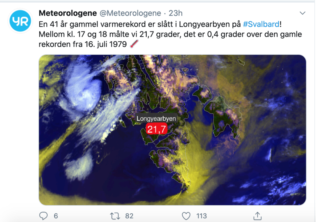 Самым жарким за последние 40 лет стал день в июле на Шпицбергене в самом северном в мире поселении - метеорологи