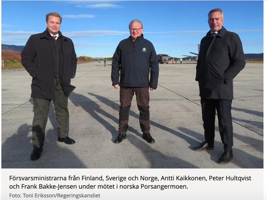 Швеция, Норвегия и Финляндия намерены углублять оперативное сотрудничество в оборонной сфере