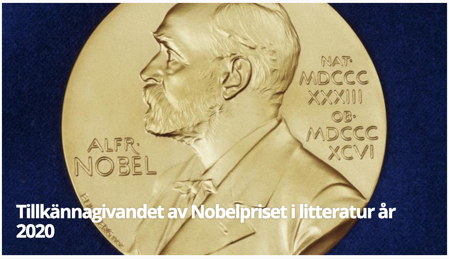 Обладателя Нобелевской премии по литературе за 2020 год назовут в Стокгольме в четверг