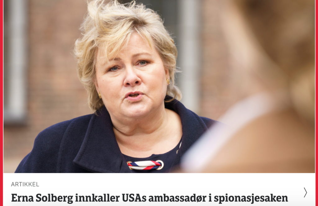 Правительство Норвегии вызвало посла США в Осло для объяснений по поводу прослушивания союзников - СМИ