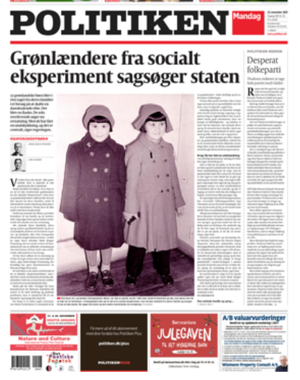 Группа гренландцев требует от Дании денежной компенсации за «социальный эксперимент» над ними в 50-е годы
